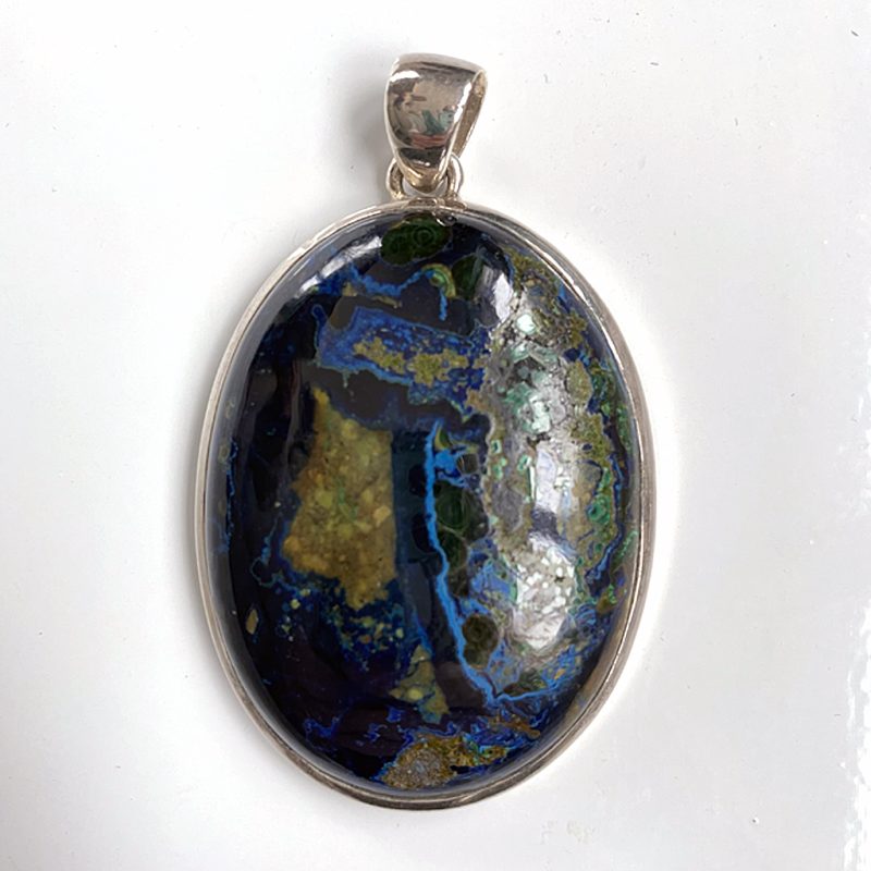 Azurite Pendant set in Sterling Silver