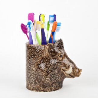 Quail Ceramics Wild Boar Pencil Pot