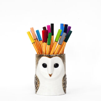 Quail Ceramics Barn Owl Pencil Pot