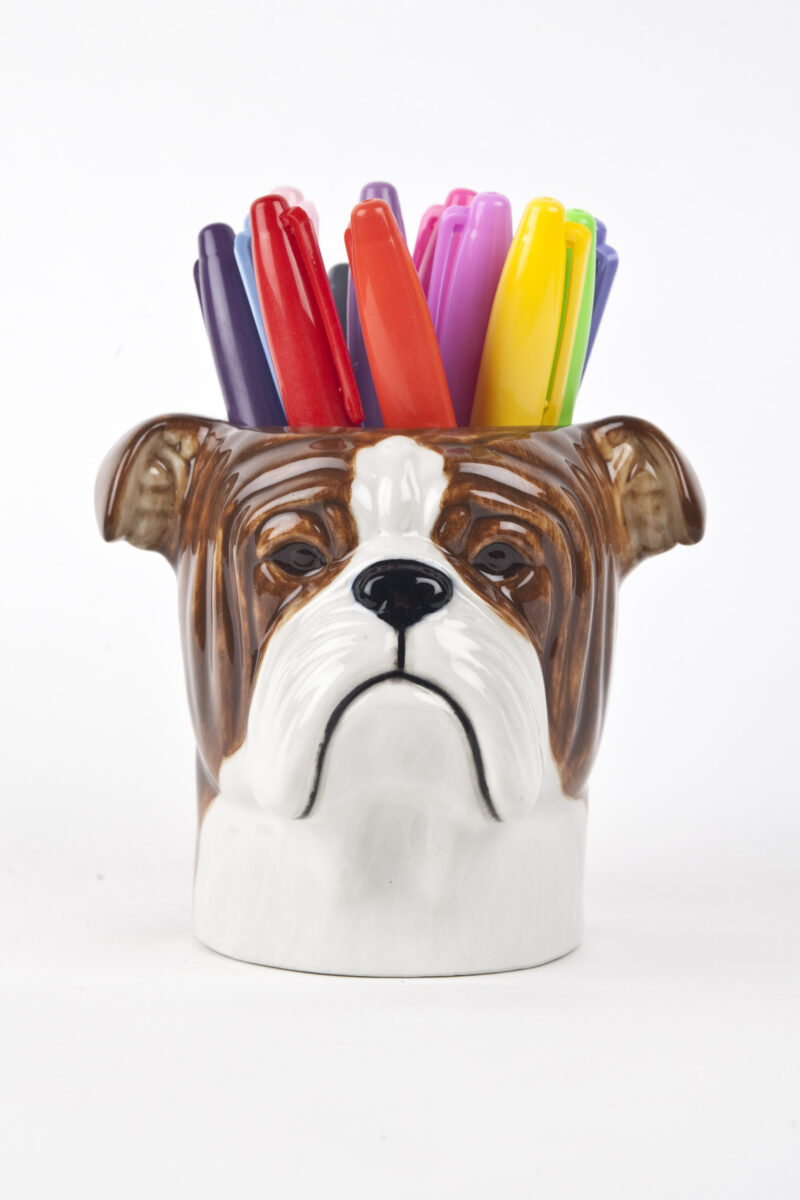 Quail Ceramics English Bulldog Pencil Pot